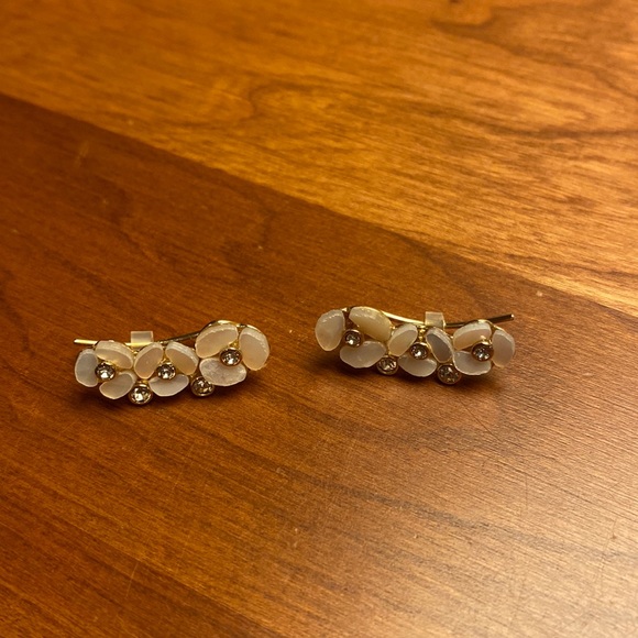 Kate spade pansy crawler earrings